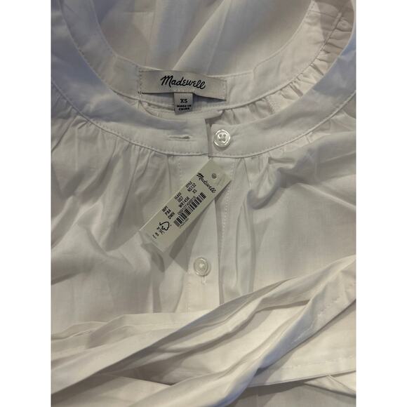 Madewell Tie-Waist Button-Front Midi Dress in Poplin XS - Picture 8 of 8
